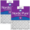 Nordic Pure 14x25x1 Pleated MERV 8 Air Filters 2 Pack by NordicPure
