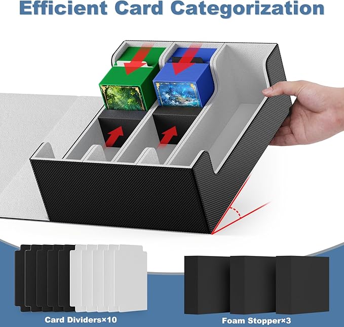 Mlikero Card Deck Case for Trading Cards 1800+, Trading Card Storage Box - Image 3