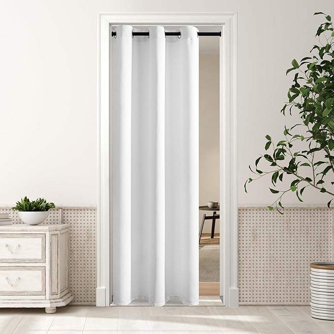 MYSKY HOME White Closet Curtain by MYSKYHOME