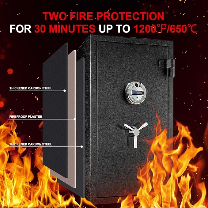 9.8 Cub Extra Large Biometric Waterproof Fireproof Safe - Image 2