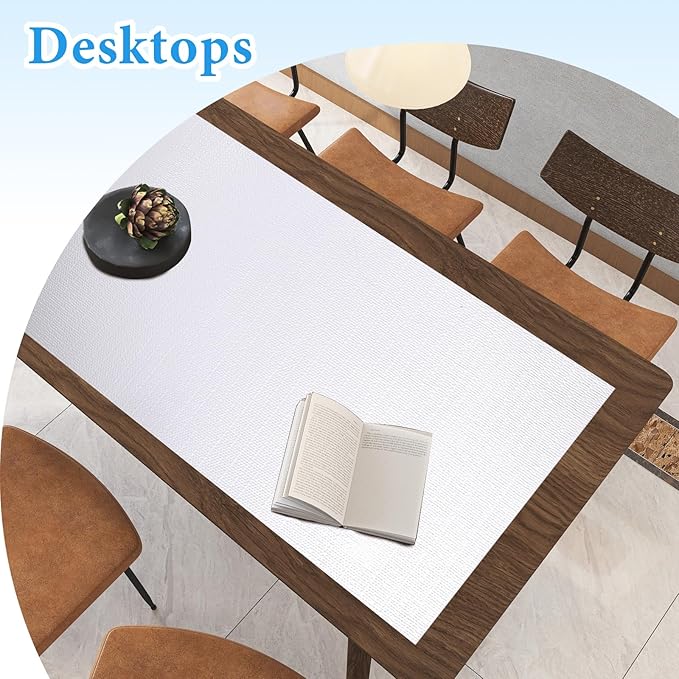 Shelf Liners for Kitchen Cabinets 12in x 10FT Non Adhesive Drawer Liner White - Image 4