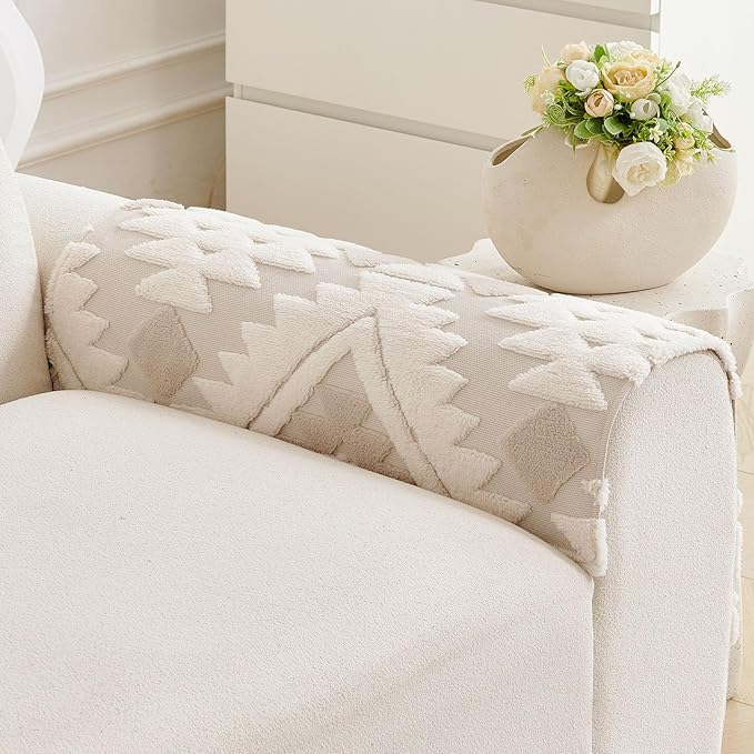 Boho Plush Couch Covers for Sofa Washable, Fuzzy Soft Couch Cover for Sectional - Image 3