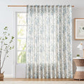 jinchan Linen Floral Curtains 100 Inch Extra Wide by JINCHAN