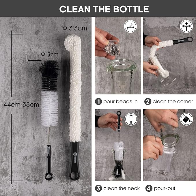 Yimi Hookah® Cleaning Kit | Flexible Drain Brush | V Shape Angled Brush | Test - Image 6