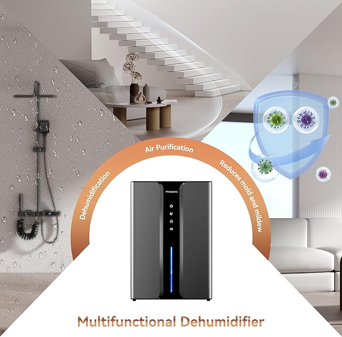 Home Dehumidifier with Drain Hose, 95oz Quiet dehumidifier - Image 7