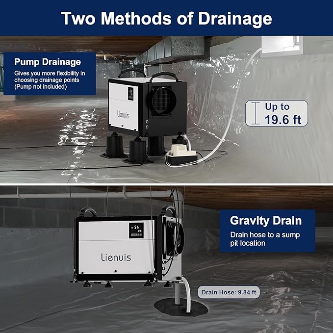 Crawl Space Dehumidifier with Drain Hose, Industry Water Damage Restoration - Image 7