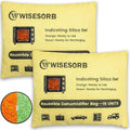 2 Pack 500G Reusable Silica Gel Desiccant Dehumidifier Bags, Color Indicating by Wisesorb