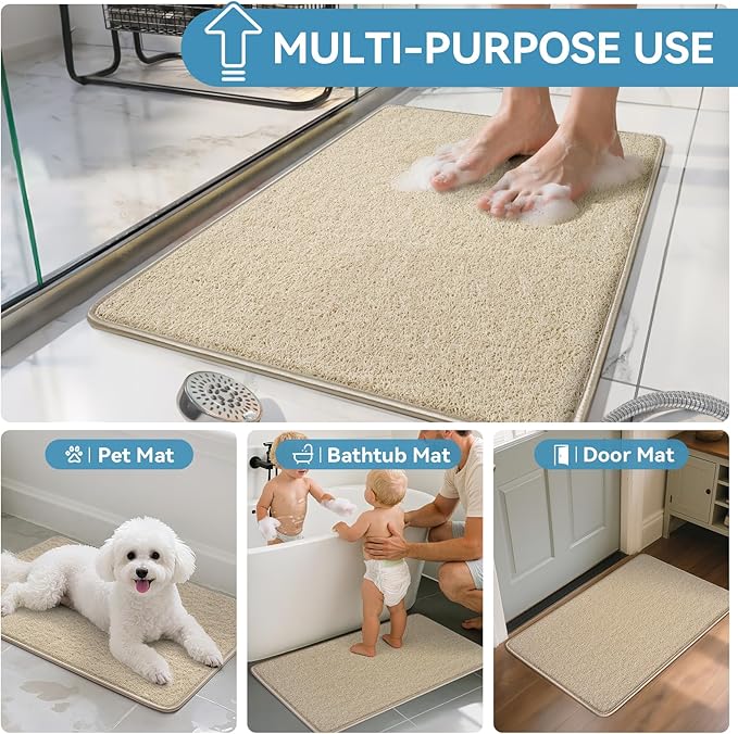 Non Slip Shower Mat Bathtub Mat 20x32 Inch, Quick Dry Bath Mat - Image 8
