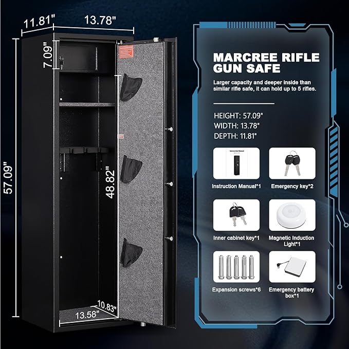 Marcree 8-10 Gun Safe, Gun Cabinets - Image 3