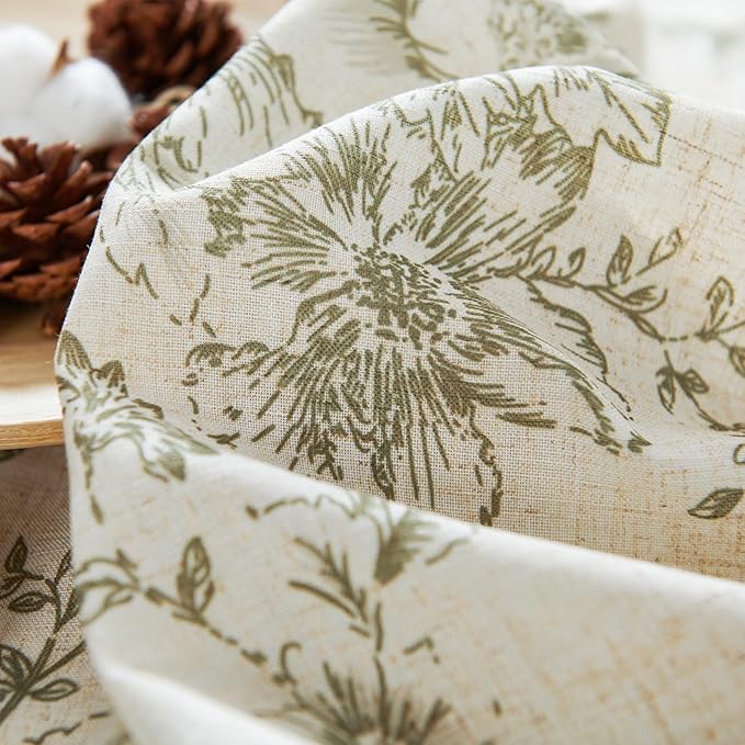 jinchan Linen Blend Floral Curtains - Image 5