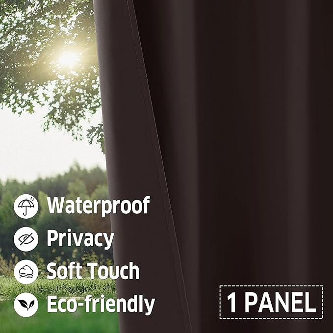 RYB HOME Outdoor Curtains for Patio Waterproof Tab Top Block Sunlight Thermal - Image 4