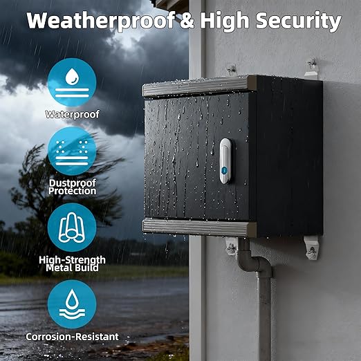 Joinfworld Outdoor Electrical Metal Box 11.8" x 11.8" x 7" Weatherproof Outdoor - Image 3