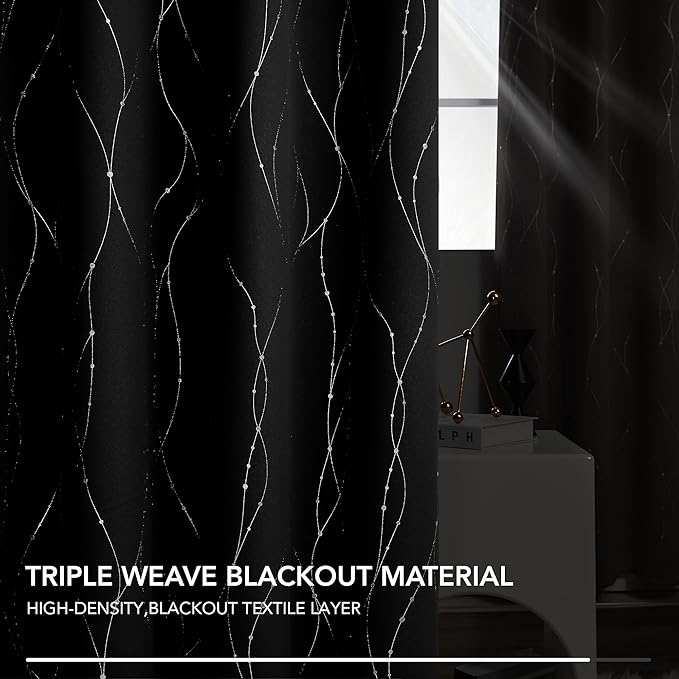 Deconovo Black Out Curtains for Kitchen, 42 x 54 Inch Length 2 Panels Set - Image 5