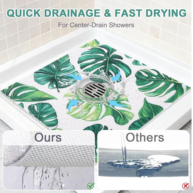 Square Shower Mat Non Slip: 32x32 Inch Extra Large Shower Mats - Image 5