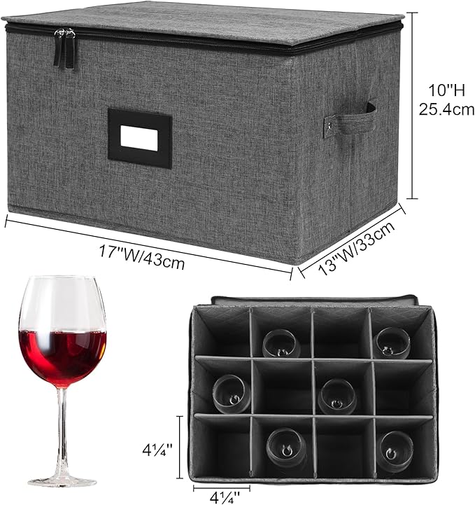 Mayniu Stemware Storage Containers, Wine Glass Storage Box - Image 4