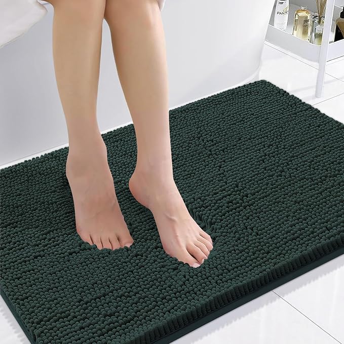 Smiry Luxury Chenille Bathroom Rugs 36x24, Extra Soft and Absorbent Shaggy Bath by Smiry