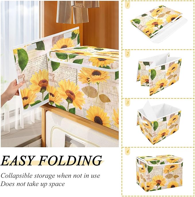 xigua Yellow Sunflower Storage Bins - Image 4