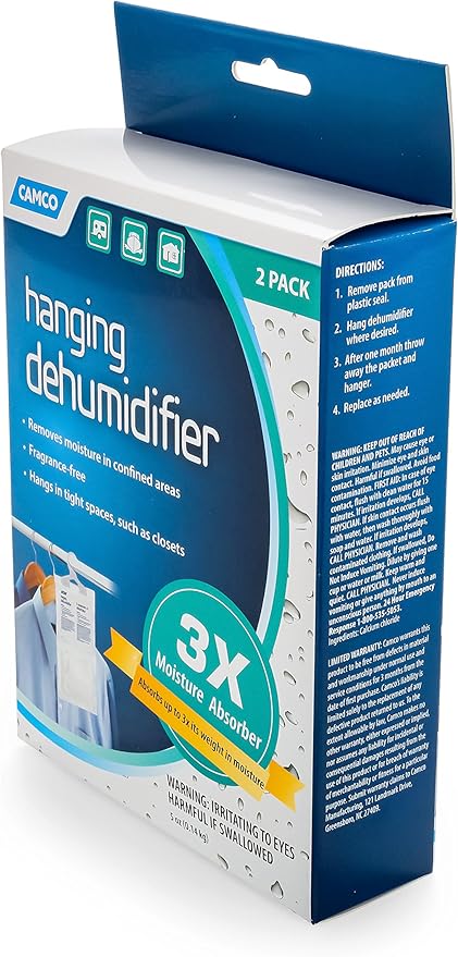 Camco 44286 Fragrance Free Hanging Dehumidifier-Convenient Hook Absorbs up to - Image 2