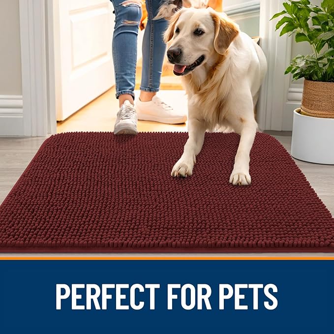 OLANLY Dog Door Mat for Muddy Paws 44x24, Absorbs Moisture and Dirt, Absorbent - Image 6