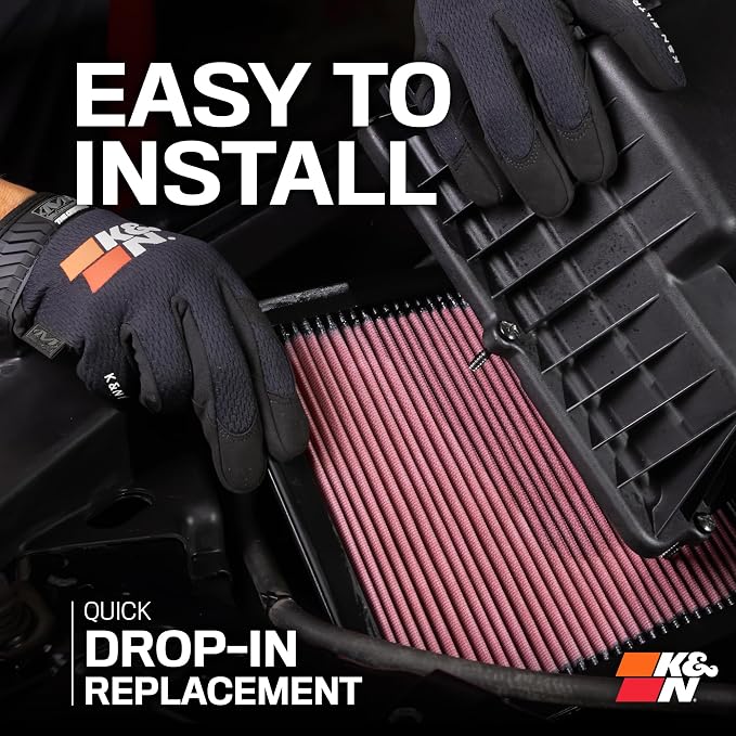 K&N Performance Diesel High-Flow Lifetime Engine Air Filter: Increase Power: - Image 8