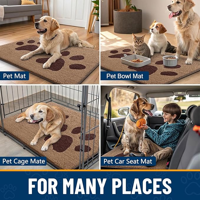 Smiry Dog Door Mat for Muddy Paws, Absorbs Moisture and Dirt, Low-Profile - Image 7