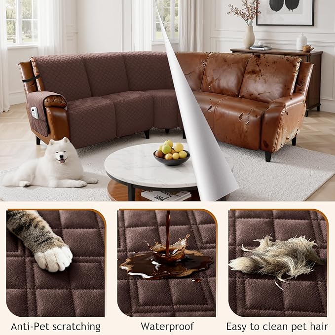 Arfntevss Waterproof Recliner Sectional Couch Covers - Image 6