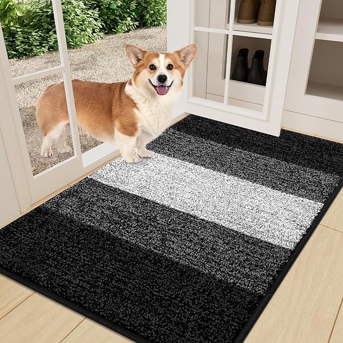 Smiry Dog Door Mat for Muddy Paws, Absorbs Moisture and Dirt, Low-Profile by Smiry