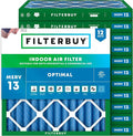 Filterbuy 18x18x2 Air Filter MERV 13 Optimal Smoke & Allergy Defense, by Filterbuy