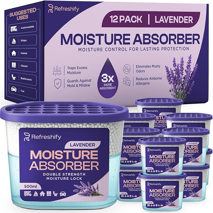 Premium Moisture Absorbers and Dehumidifier Tubs – High-Efficiency Closet by AllSettHealth