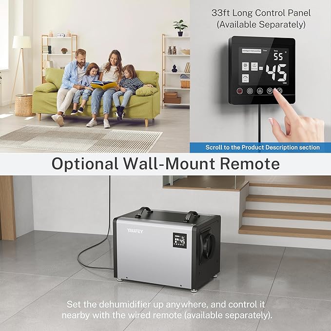 Yaufey 125 Pints Commercial Dehumidifier - Image 4