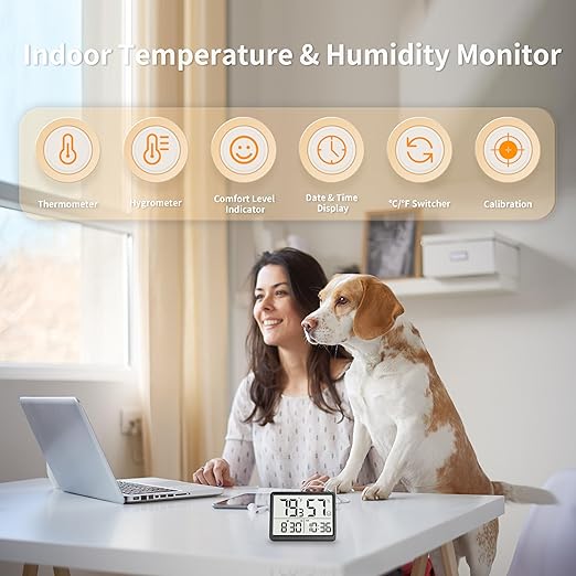 DOOMAY Room Thermometer Indoor - Image 2