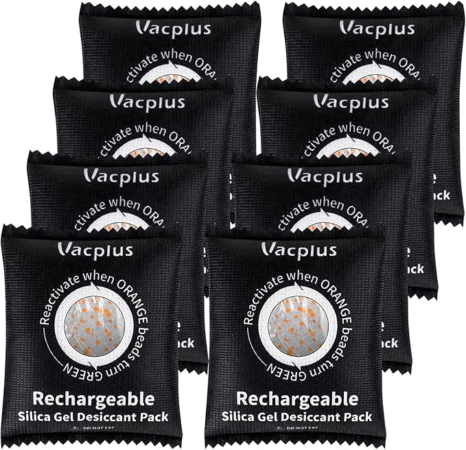 Vacplus 8 Pack 100g Reusable Desiccant Packs by Vacplus