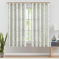 jinchan Floral Curtains 63 Inch Length Charcoal Grey Flower Linen Farmhouse by JINCHAN