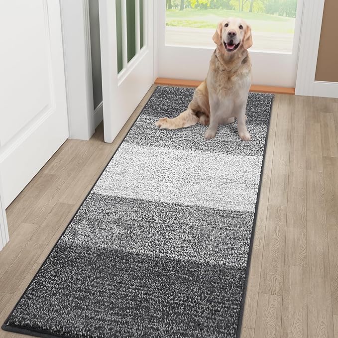 Smiry Dog Door Mat for Muddy Paws, Absorbs Moisture and Dirt, Low-Profile by Smiry