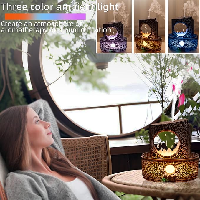 Aromatherapy Humidifier for Sleep Relaxation, Raindrop Humidifiers, - Image 4
