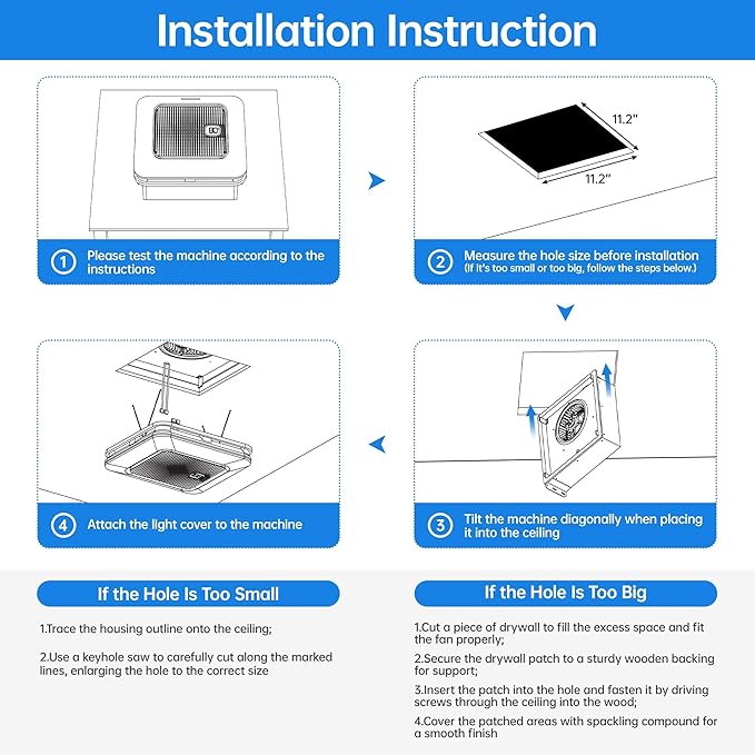 Bathroom Exhaust Fan with Bluetooth Speaker, 230 CFM 1.0 Sone Bathroom Exhaust - Image 3