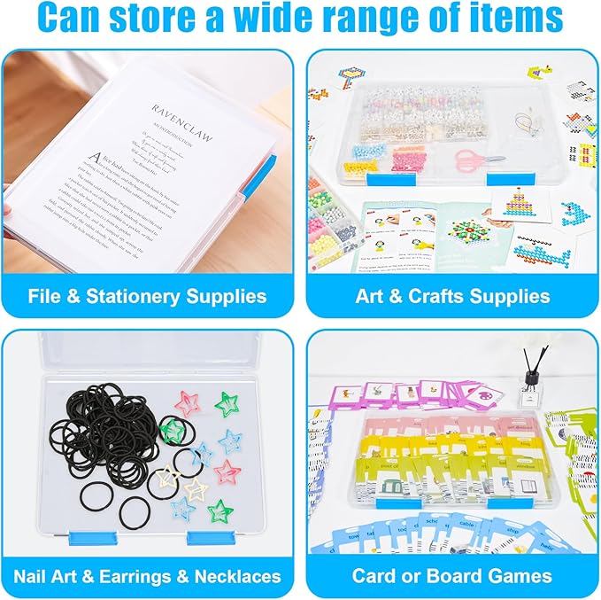 SAYEEC Portable Project Case A4 Plastic Transparent File Storage Box - Image 7