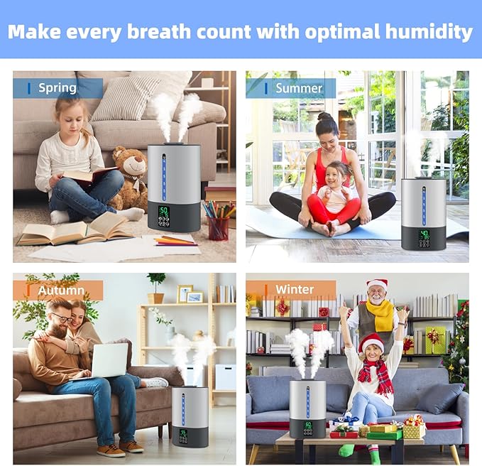 6L Humidifiers for Bedroom Large Room Home, Cool and Warm Humidifiers for Baby - Image 9