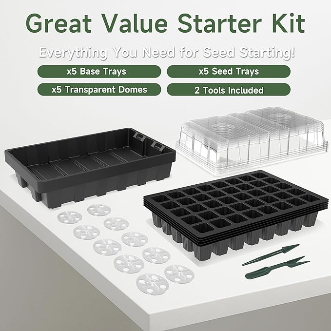 Gardzen 5-Set Seed Starter Tray Kits, Durable Plant Germination Trays - Image 6