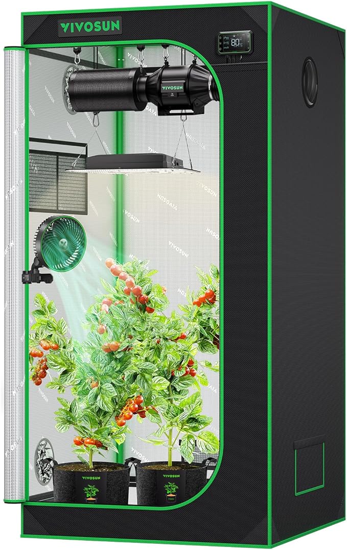 VIVOSUN S276 32"x32"x63" Grow Tent, High Reflective Mylar by VIVOSUN