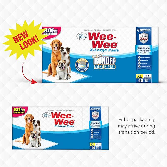 Four Paws Wee-Wee Superior Performance Unscented Extra-Large Pee Pads - Image 2
