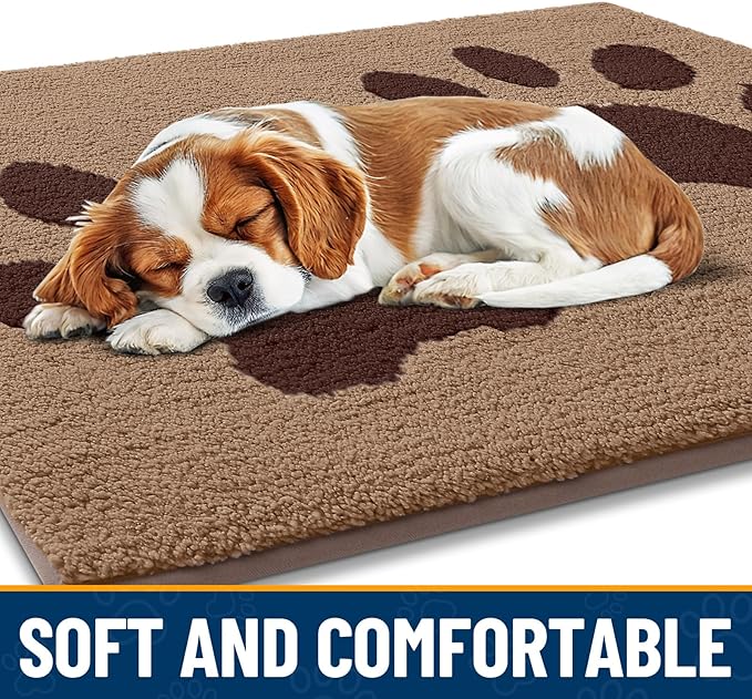 Smiry Dog Door Mat for Muddy Paws, Absorbs Moisture and Dirt, Low-Profile - Image 4