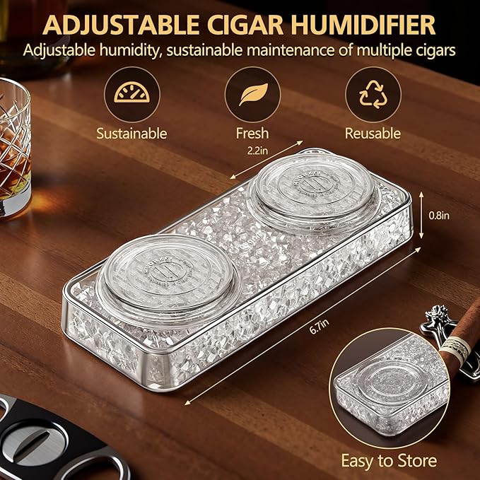 Pre-Filled Cigar Humidifier, Cigar Crystal Gel Humidifier, Suitable - Image 2
