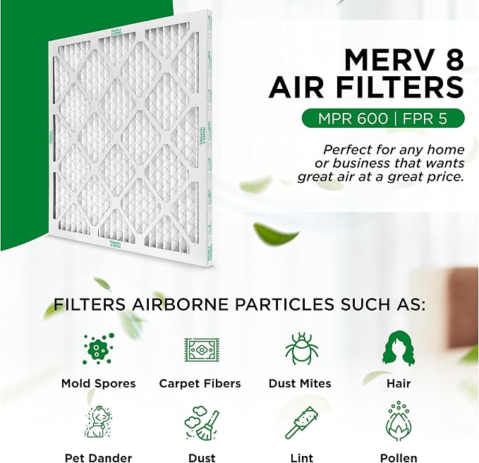 Mann+Hummel 16x16x2 MERV 8 Pleated HVAC AC Furnace Air Filters. Box of 8. - Image 4