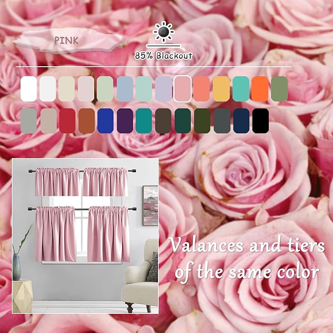 DONREN Pink Blackout Drapes for Girls Room - Image 3
