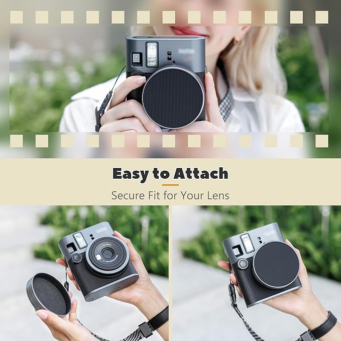 Metallic-Like Lens Cap for Fujifilm Insta Mini 41, Aluminum Anti-Dust - Image 2