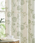jinchan Linen Curtains Floral Curtains 63 Inch Length by JINCHAN