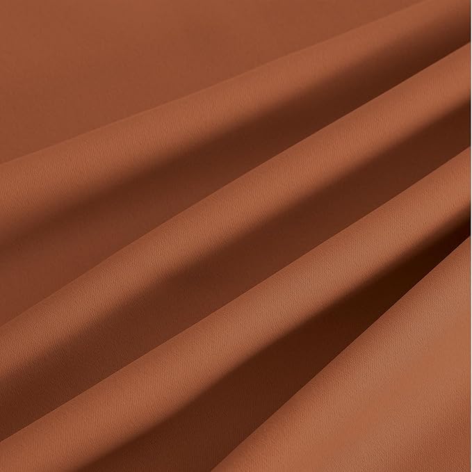 NICETOWN Room Darkening Draperies Curtains Panels, 2 Panels Burnt Orange W52 x - Image 9