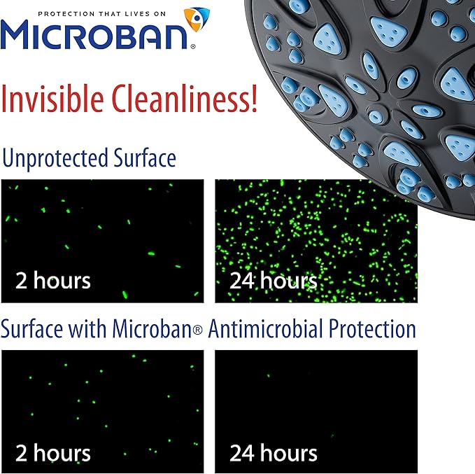 AquaDance Antimicrobial – Anti-Clog High-Pressure 6-Setting Head - Image 8