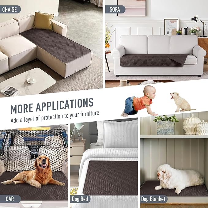 TAOCOCO 100% Waterproof Couch Cushion Cover Reversible Sofa Seat Cover - Image 5